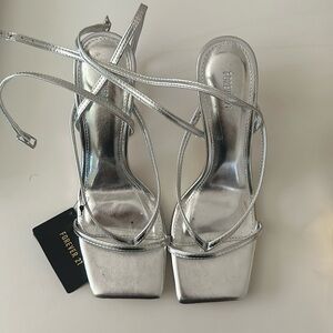 Silver heels by forever 21.